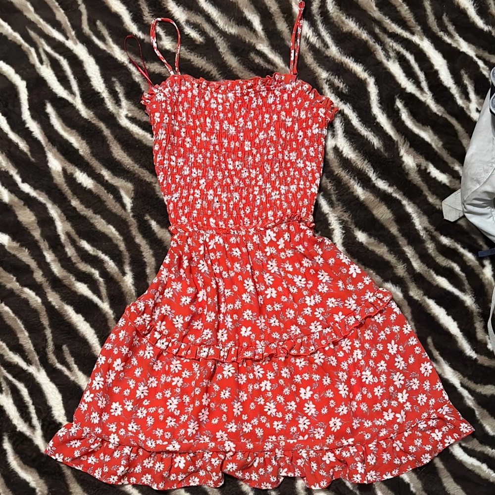 Sienna Sky Red White and Blue spaghetti Strap Dress